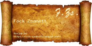 Fock Zsanett névjegykártya