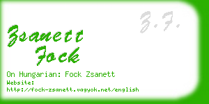 zsanett fock business card